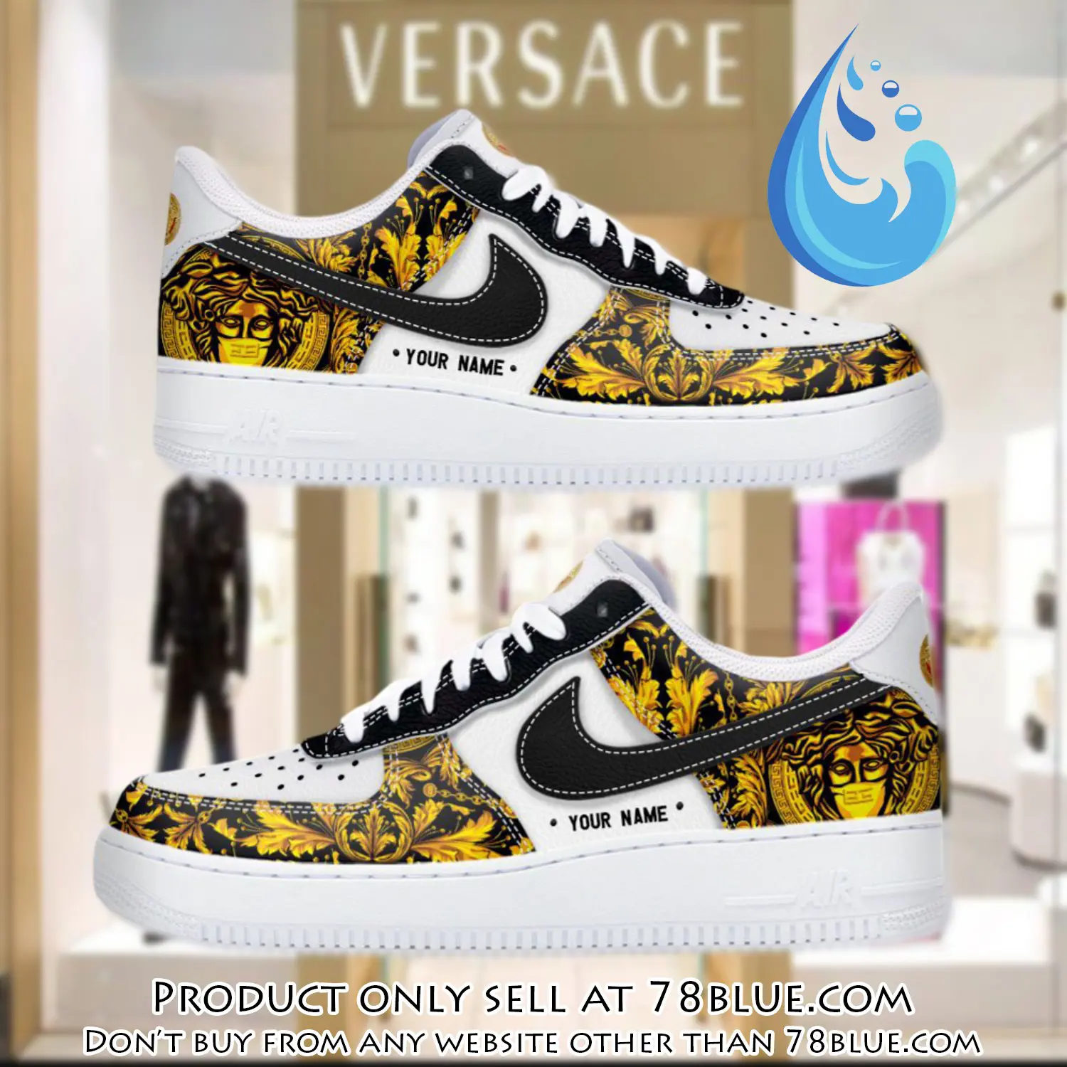 Personalized versace luxury air force 1 sneakers limited af1 shoes oaf1021 78b5111007